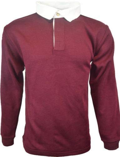 Mens Rugby Long Sleeve Polo Shirts - 280GSM - Cotton/Polyester