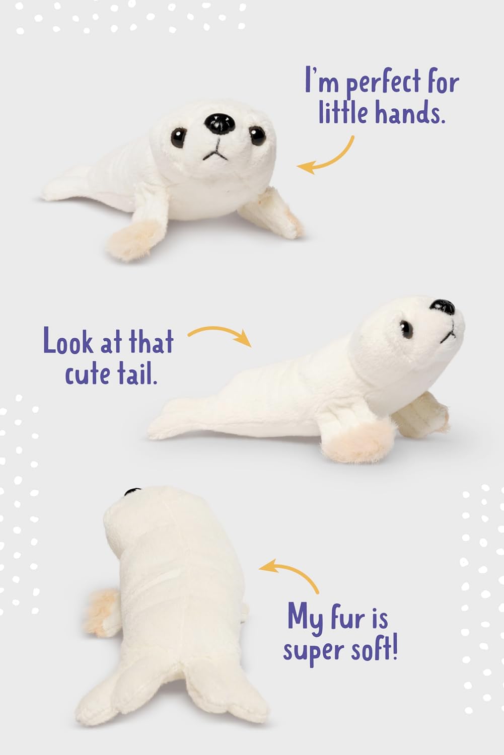 Living Nature SMOLS Seal Plush Toy | Soft Toy Gift For Kids | Naturli Eco-Friendly Plush