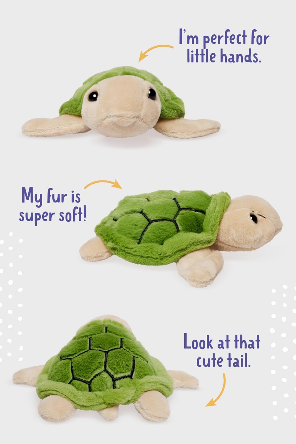 Living Nature SMOLS Turtle Plush Toy | Soft Toy Gift For Kids | Naturli Eco-Friendly Plush