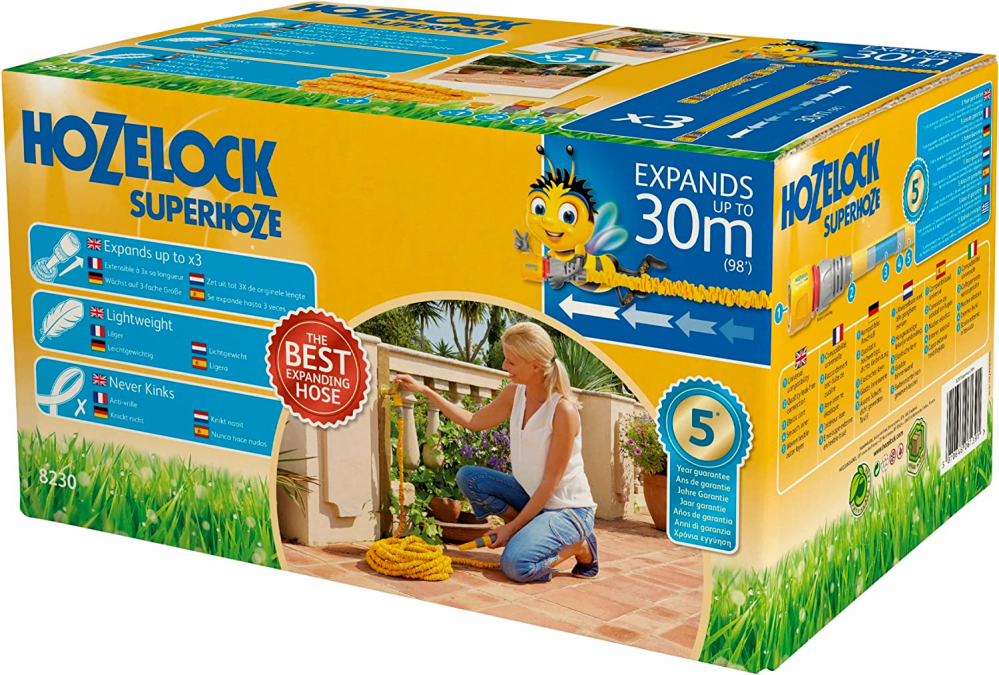 Hozelock Superhoze Hosepipe, Yellow & Grey