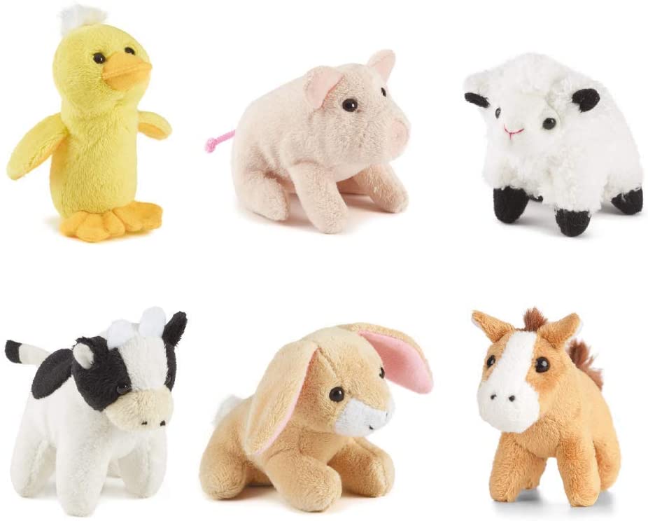 Living Nature AMZ05FM 6 Pack of Farm Buddies Soft Toys, Various - London Direct Limited UK