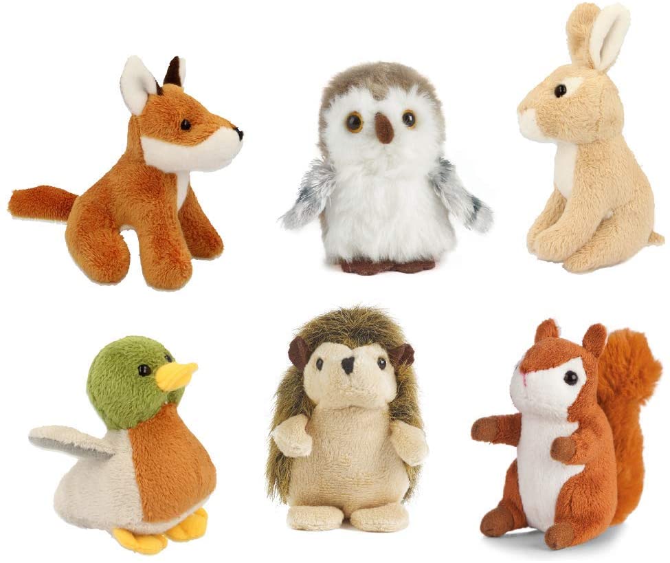 Living Nature AMZ05WL 6 Pack of Wildlife Buddies Soft Cuddly Toys, Various - London Direct Limited UK