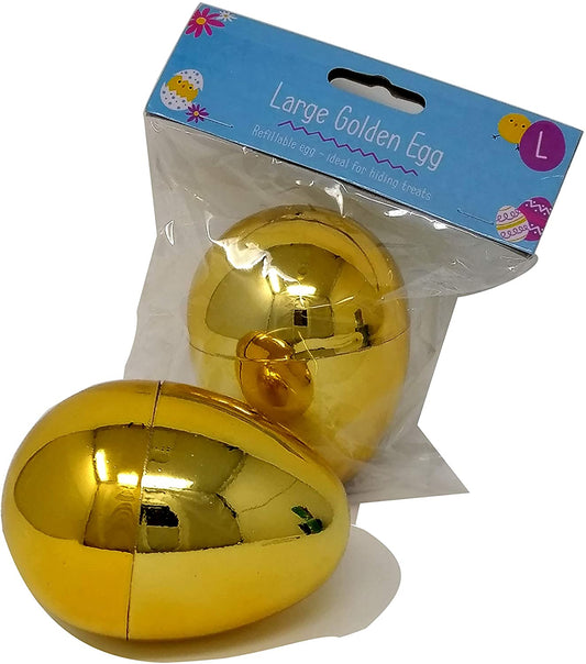 Easter Egg Large Golden Refillable Bunny Egg Hunt Bonnet Craft Decoration Accessories Pack Of 2 - London Direct Limited UK
