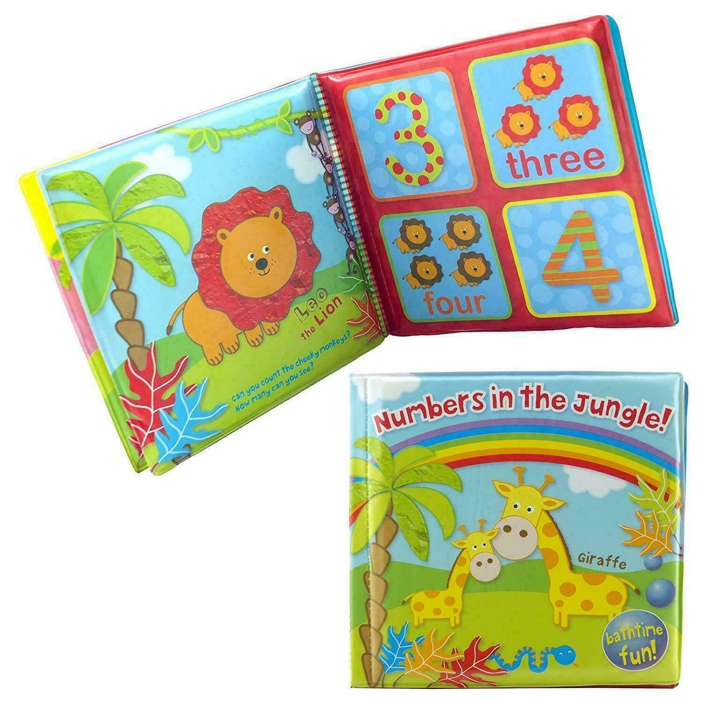 4 Baby Bath Book Waterproof Pvc Padded Floating Educational Fun Bath Book Set Time Toy Gift - London Direct Limited UK