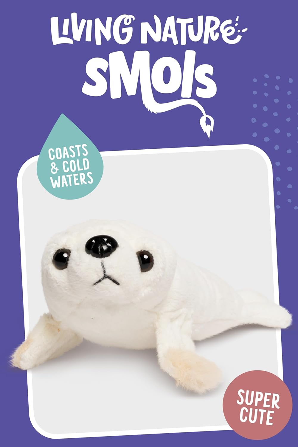 Living Nature SMOLS Seal Plush Toy | Soft Toy Gift For Kids | Naturli Eco-Friendly Plush