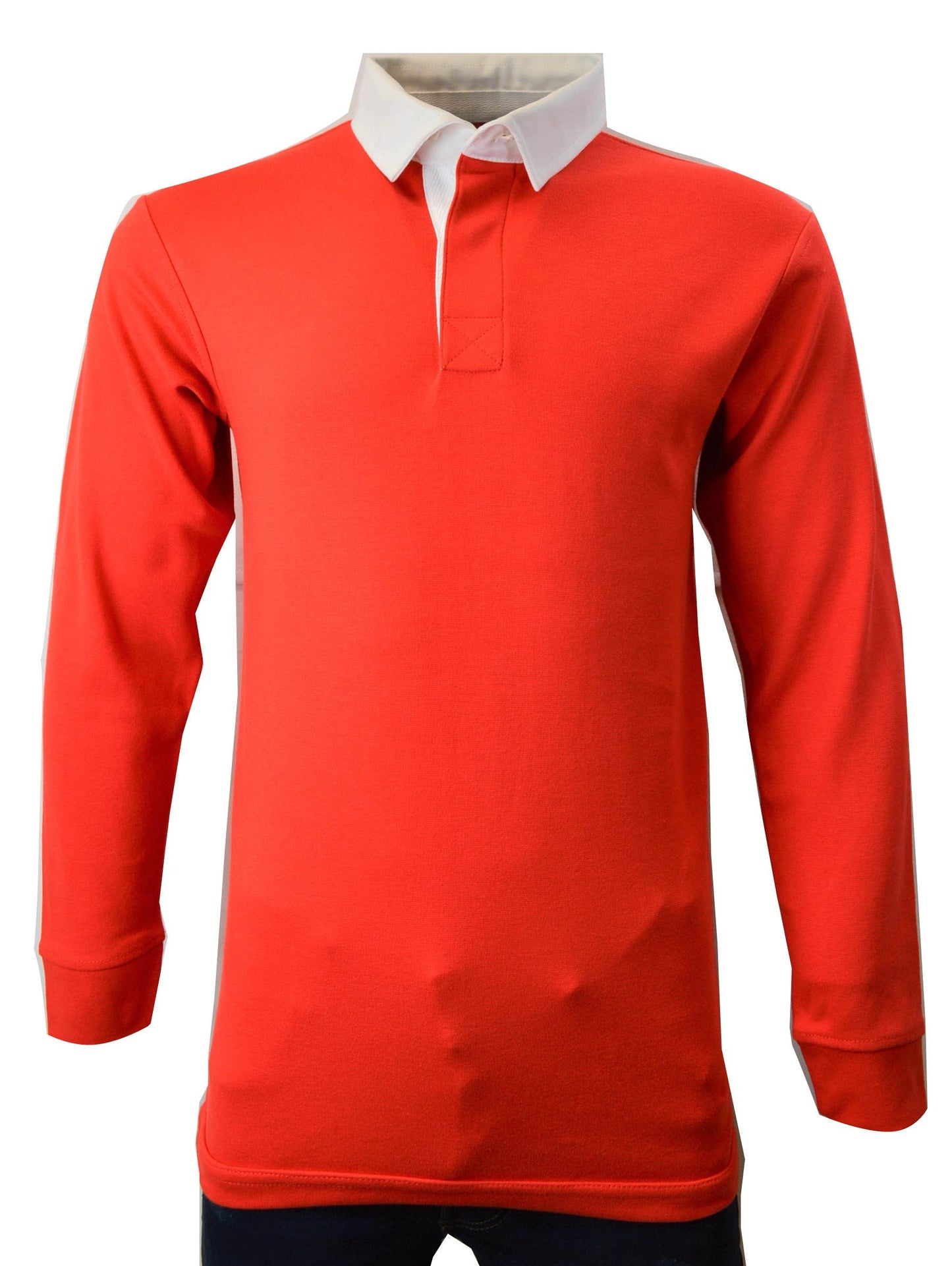 Mens Rugby Long Sleeve Polo Shirts - 280GSM - Cotton/Polyester