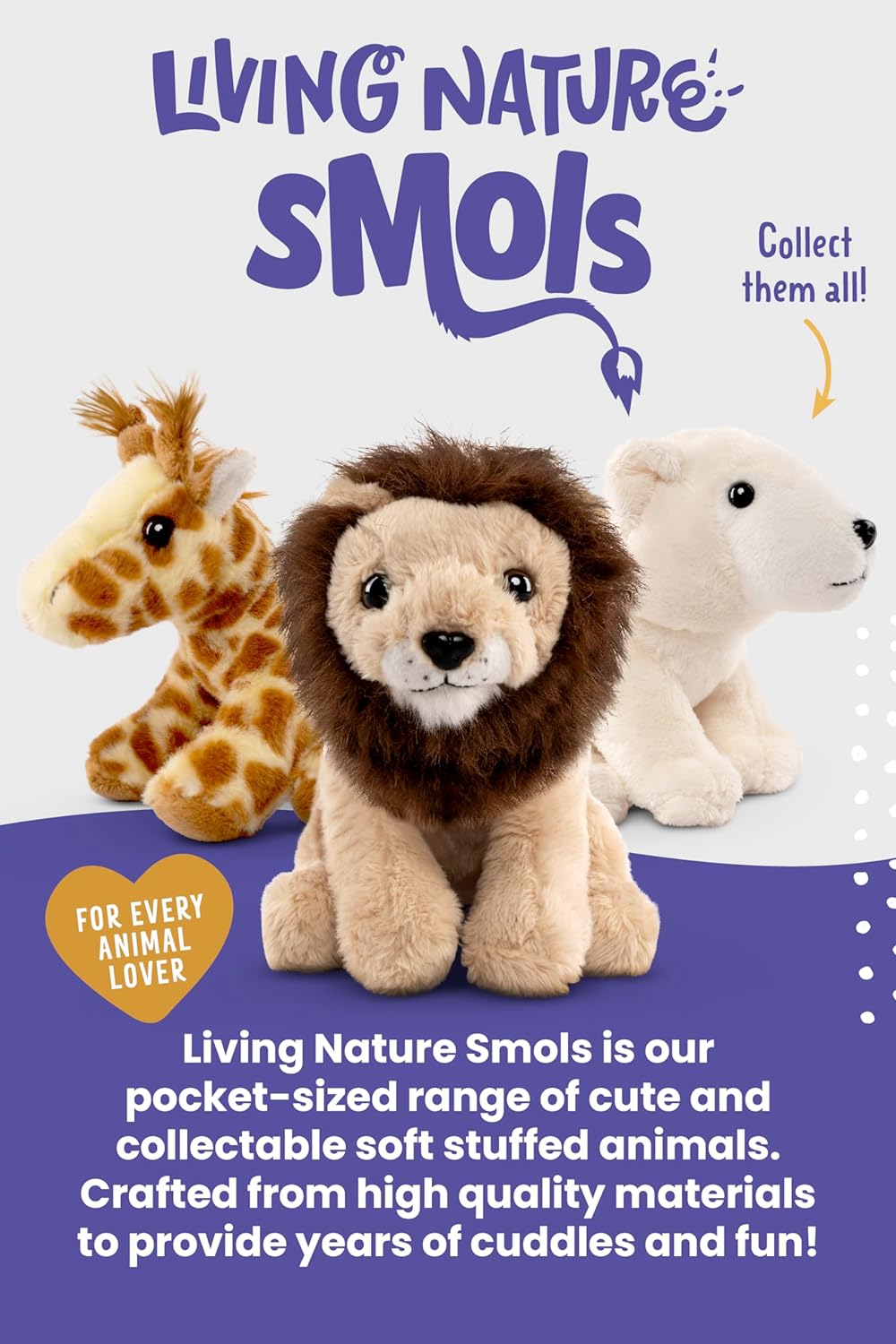 Living Nature SMOLS Turtle Plush Toy | Soft Toy Gift For Kids | Naturli Eco-Friendly Plush