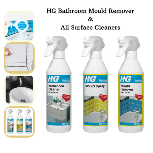 HG Mould Remover Liquid, Foam, Grout & Scale Away Toilet Cleaner 0.5L