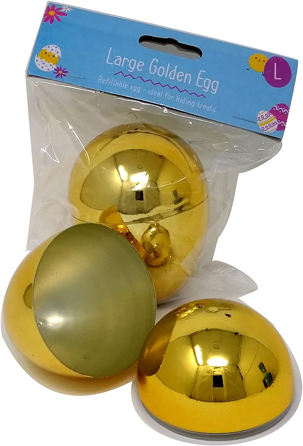 Easter Egg Large Golden Refillable Bunny Egg Hunt Bonnet Craft Decoration Accessories Pack Of 2 - London Direct Limited UK