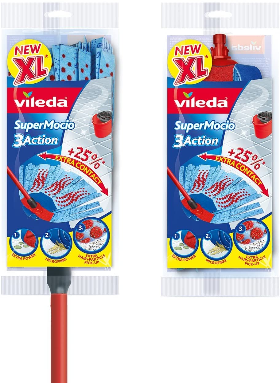 Vileda SuperMocio 3Action XL Mop with Extra Refill - London Direct Limited UK