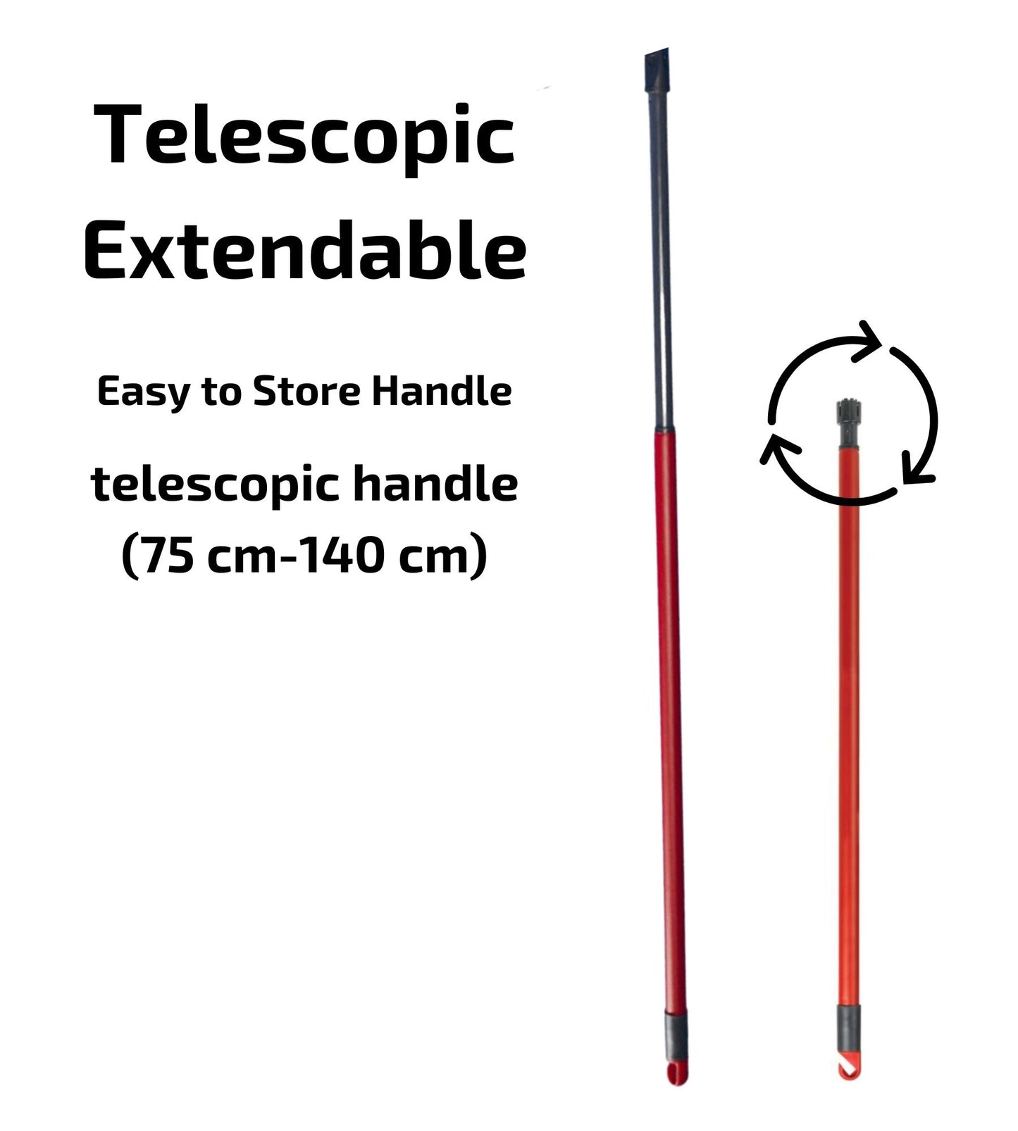 Vileda Supermocio Cotton Head & Handle Single - Telescopic Extendable Handle