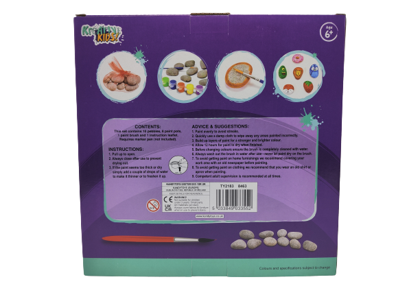Children Kids Pebbles Painting Set Art & Craft Paint Your Own Pebbles Kit Gift