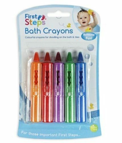 First Steps Pack of 5 Baby Bath Crayons for Fun in Bath - Non Toxic Bath Toys - London Direct Limited UK